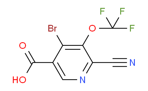 4-Bromo-2-cyano-3-(trifluoromethoxy)pyridine-5-carboxylic acid
