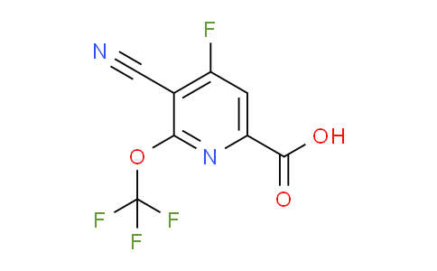 3-Cyano-4-fluoro-2-(trifluoromethoxy)pyridine-6-carboxylic acid
