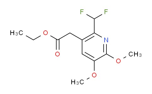 Ethyl 6-(difluoromethyl)-2,3-dimethoxypyridine-5-acetate
