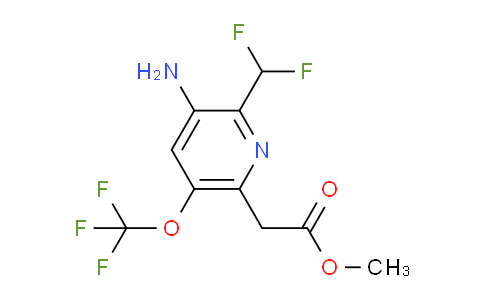 AM36576 | 1803952-11-5 | Methyl 3-amino-2-(difluoromethyl)-5-(trifluoromethoxy)pyridine-6-acetate