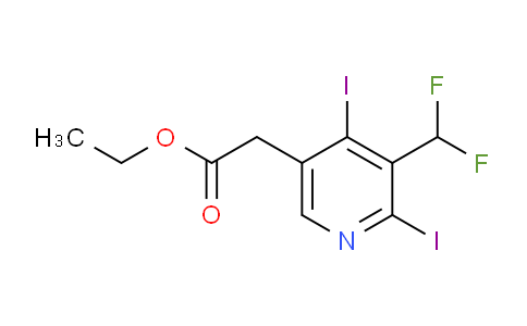 Ethyl 3-(difluoromethyl)-2,4-diiodopyridine-5-acetate