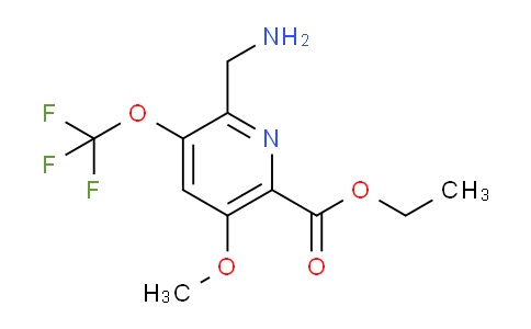 Ethyl 2-(aminomethyl)-5-methoxy-3-(trifluoromethoxy)pyridine-6-carboxylate