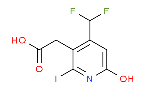 4-(Difluoromethyl)-6-hydroxy-2-iodopyridine-3-acetic acid