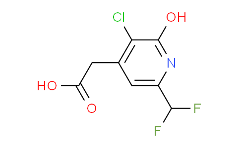 3-Chloro-6-(difluoromethyl)-2-hydroxypyridine-4-acetic acid