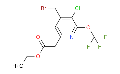 Ethyl 4-(bromomethyl)-3-chloro-2-(trifluoromethoxy)pyridine-6-acetate