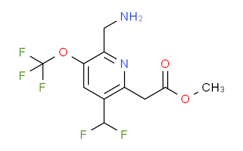 Methyl 2-(aminomethyl)-5-(difluoromethyl)-3-(trifluoromethoxy)pyridine-6-acetate