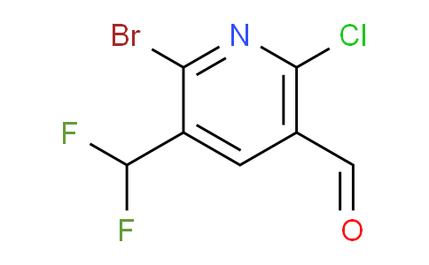 2-Bromo-6-chloro-3-(difluoromethyl)pyridine-5-carboxaldehyde