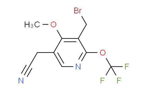 3-(Bromomethyl)-4-methoxy-2-(trifluoromethoxy)pyridine-5-acetonitrile