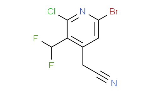 6-Bromo-2-chloro-3-(difluoromethyl)pyridine-4-acetonitrile