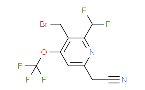 3-(Bromomethyl)-2-(difluoromethyl)-4-(trifluoromethoxy)pyridine-6-acetonitrile