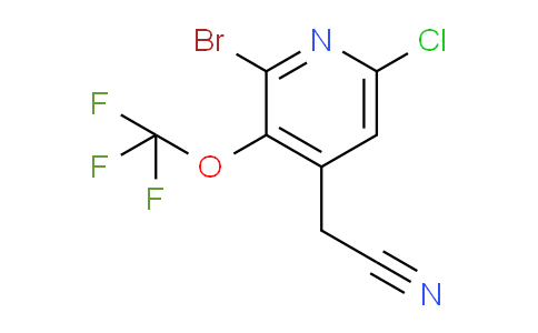 2-Bromo-6-chloro-3-(trifluoromethoxy)pyridine-4-acetonitrile