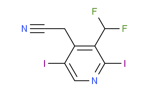 3-(Difluoromethyl)-2,5-diiodopyridine-4-acetonitrile