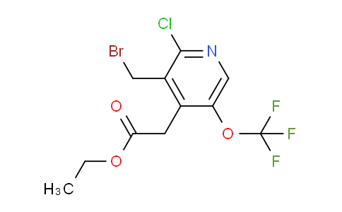 Ethyl 3-(bromomethyl)-2-chloro-5-(trifluoromethoxy)pyridine-4-acetate