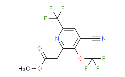 Methyl 4-cyano-3-(trifluoromethoxy)-6-(trifluoromethyl)pyridine-2-acetate