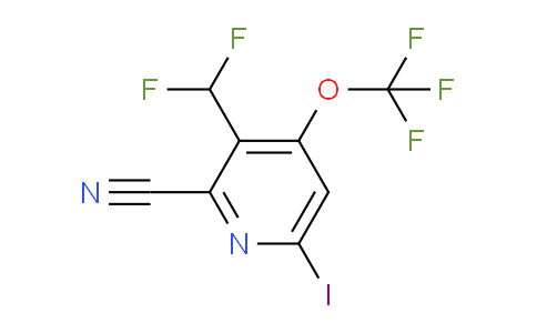 2-Cyano-3-(difluoromethyl)-6-iodo-4-(trifluoromethoxy)pyridine
