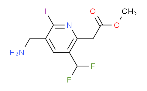 AM37560 | 1807001-17-7 | Methyl 3-(aminomethyl)-5-(difluoromethyl)-2-iodopyridine-6-acetate