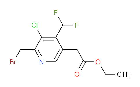 Ethyl 2-(bromomethyl)-3-chloro-4-(difluoromethyl)pyridine-5-acetate