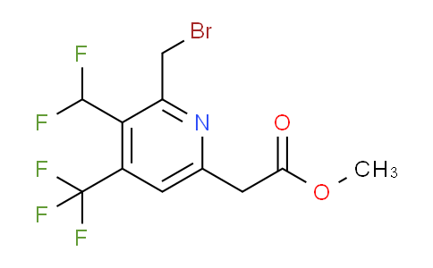 Methyl 2-(bromomethyl)-3-(difluoromethyl)-4-(trifluoromethyl)pyridine-6-acetate