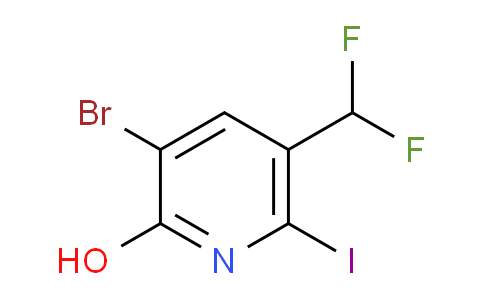 3-Bromo-5-(difluoromethyl)-2-hydroxy-6-iodopyridine