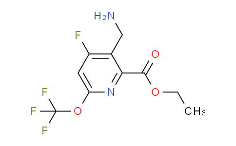 Ethyl 3-(aminomethyl)-4-fluoro-6-(trifluoromethoxy)pyridine-2-carboxylate