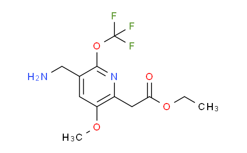 Ethyl 3-(aminomethyl)-5-methoxy-2-(trifluoromethoxy)pyridine-6-acetate
