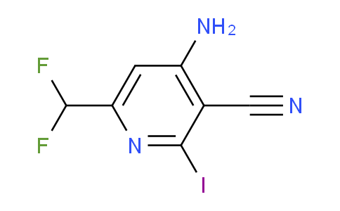 4-Amino-3-cyano-6-(difluoromethyl)-2-iodopyridine