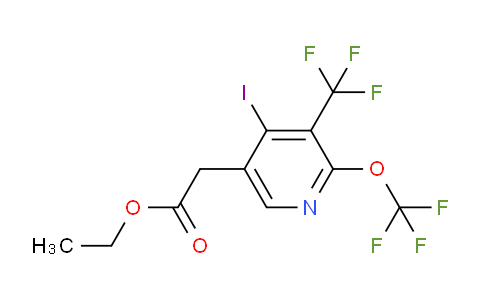 Ethyl 4-iodo-2-(trifluoromethoxy)-3-(trifluoromethyl)pyridine-5-acetate