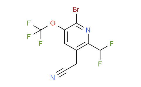 AM38127 | 1804615-17-5 | 2-Bromo-6-(difluoromethyl)-3-(trifluoromethoxy)pyridine-5-acetonitrile