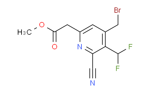 Methyl 4-(bromomethyl)-2-cyano-3-(difluoromethyl)pyridine-6-acetate