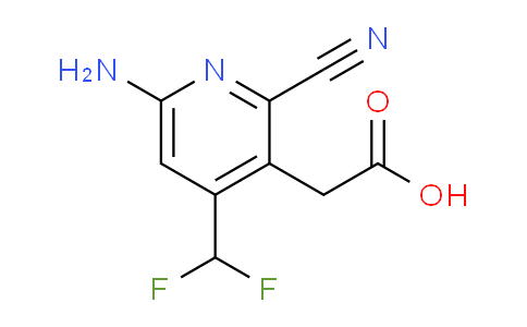 6-Amino-2-cyano-4-(difluoromethyl)pyridine-3-acetic acid
