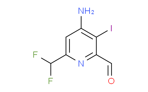 4-Amino-6-(difluoromethyl)-3-iodopyridine-2-carboxaldehyde