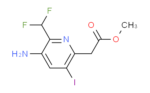Methyl 3-amino-2-(difluoromethyl)-5-iodopyridine-6-acetate