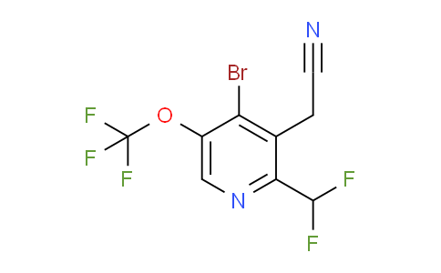 AM38218 | 1803913-51-0 | 4-Bromo-2-(difluoromethyl)-5-(trifluoromethoxy)pyridine-3-acetonitrile
