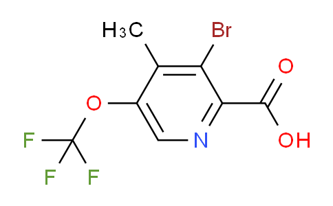 3-Bromo-4-methyl-5-(trifluoromethoxy)pyridine-2-carboxylic acid
