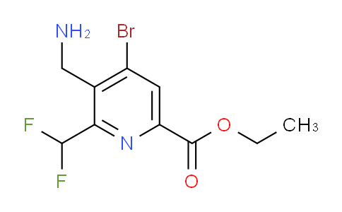 AM38426 | 1805169-19-0 | Ethyl 3-(aminomethyl)-4-bromo-2-(difluoromethyl)pyridine-6-carboxylate