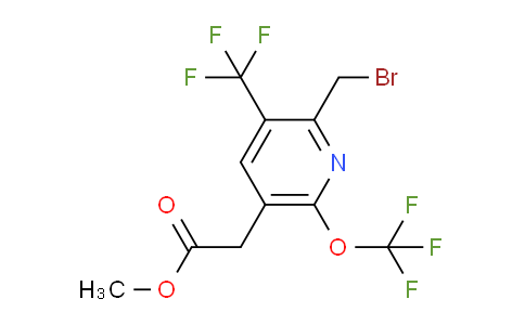 Methyl 2-(bromomethyl)-6-(trifluoromethoxy)-3-(trifluoromethyl)pyridine-5-acetate