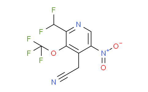2-(Difluoromethyl)-5-nitro-3-(trifluoromethoxy)pyridine-4-acetonitrile