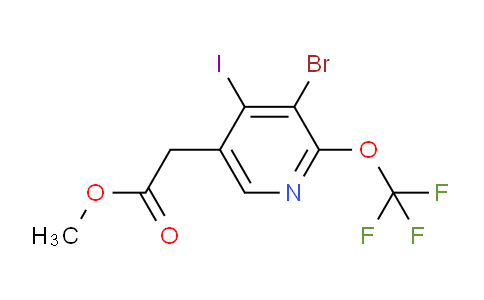 Methyl 3-bromo-4-iodo-2-(trifluoromethoxy)pyridine-5-acetate