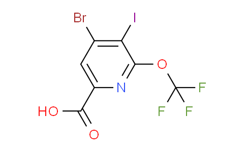 AM38619 | 1804595-11-6 | 4-Bromo-3-iodo-2-(trifluoromethoxy)pyridine-6-carboxylic acid
