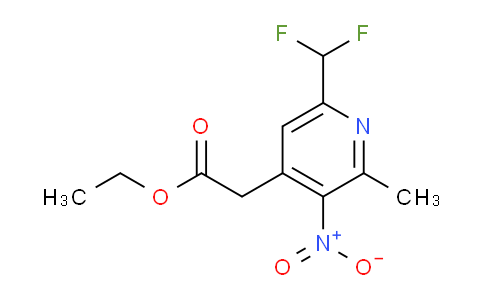 Ethyl 6-(difluoromethyl)-2-methyl-3-nitropyridine-4-acetate