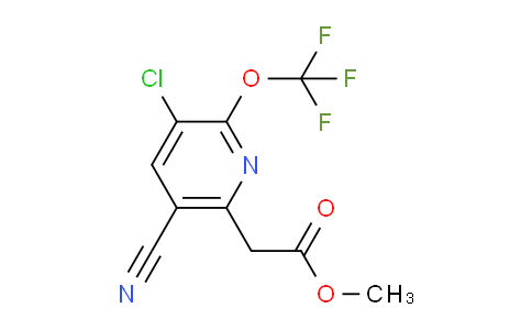 Methyl 3-chloro-5-cyano-2-(trifluoromethoxy)pyridine-6-acetate