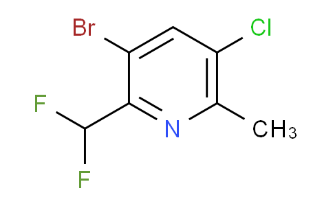 3-Bromo-5-chloro-2-(difluoromethyl)-6-methylpyridine