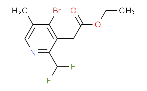 Ethyl 4-bromo-2-(difluoromethyl)-5-methylpyridine-3-acetate