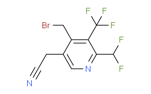 4-(Bromomethyl)-2-(difluoromethyl)-3-(trifluoromethyl)pyridine-5-acetonitrile