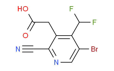 5-Bromo-2-cyano-4-(difluoromethyl)pyridine-3-acetic acid