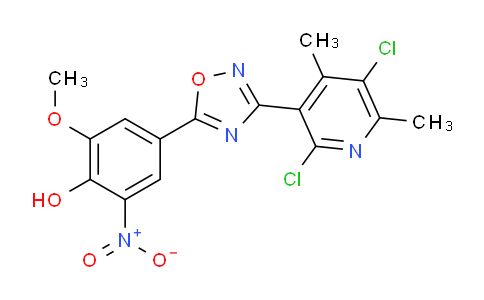 AM39040 | 1391712-50-7 | 4-(3-(2,5-Dichloro-4,6-dimethylpyridin-3-yl)-1,2,4-oxadiazol-5-yl)-2-methoxy-6-nitrophenol