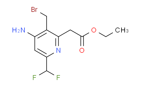 Ethyl 4-amino-3-(bromomethyl)-6-(difluoromethyl)pyridine-2-acetate