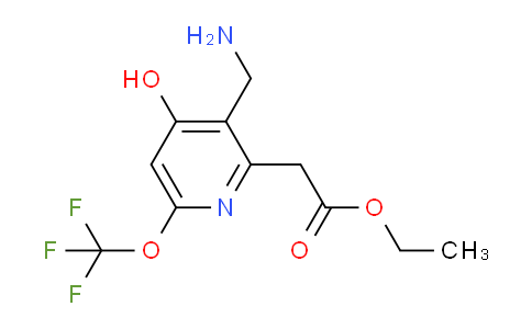 Ethyl 3-(aminomethyl)-4-hydroxy-6-(trifluoromethoxy)pyridine-2-acetate