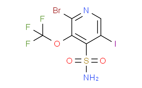 2-Bromo-5-iodo-3-(trifluoromethoxy)pyridine-4-sulfonamide