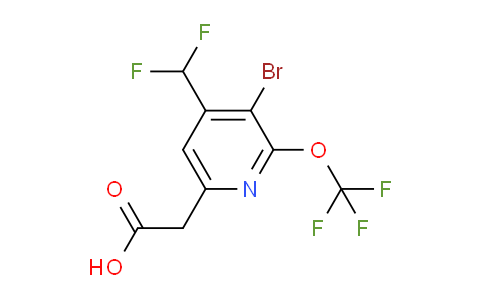 AM39215 | 1806121-08-3 | 3-Bromo-4-(difluoromethyl)-2-(trifluoromethoxy)pyridine-6-acetic acid
